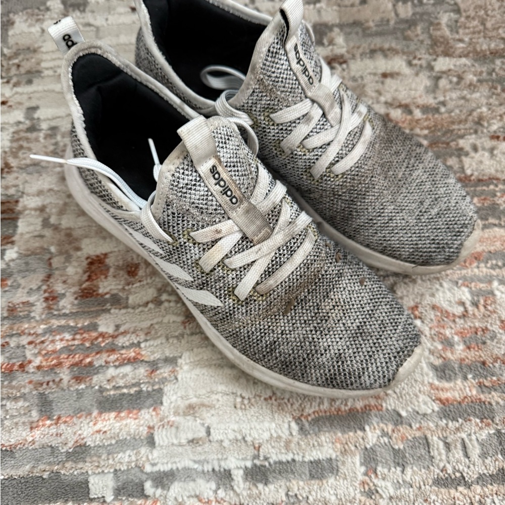 adidas Gray and White Knit Women's Sneakers